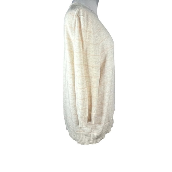 GAP Cotton Cashmere  Cardigan Oversized Lightweight Minimalist Chic Cream Size L - Picture 5 of 17